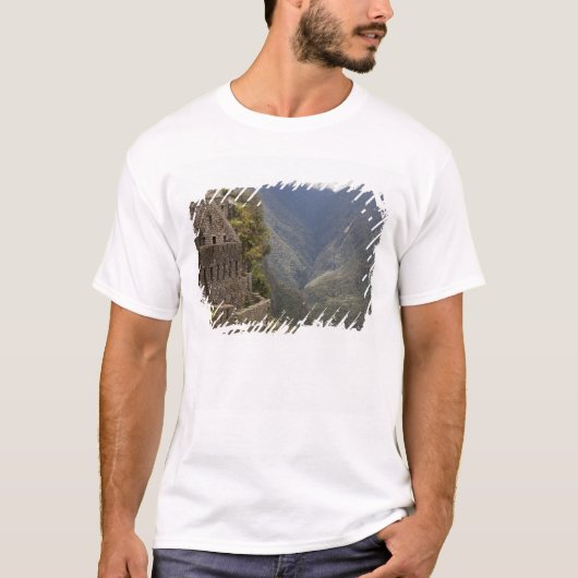 南米、ペルー、マチュピチュ。石造りの遺跡 Tシャツ (正面)