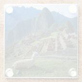 南米、ペルー。山の上に山がある ガラスコースター (裏面)