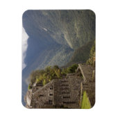 南米、ペルー、Machu Picchu。石造りの遺跡 マグネット (縦)