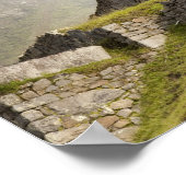 南米、ペルー、Machu Picchu。虹がかかって ポスター (角)