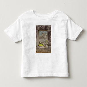 南米、ペルー、Machu Picchu。2人の観光客 トドラーTシャツ