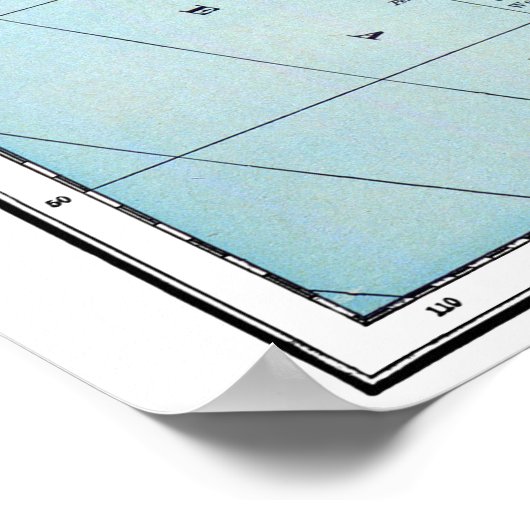 南米：地図， c1890 ポスター (角)