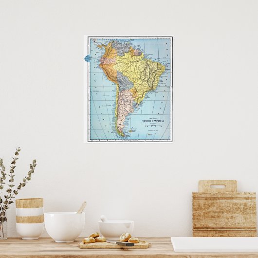 南米:地図, c1890 ポスター (キッチン)