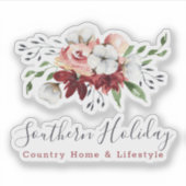 南素朴国コットンフローラショップのロゴ シール (正面)