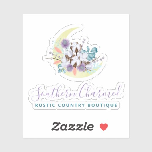 南素朴国コットンフローラムーンロゴ シール (シート)