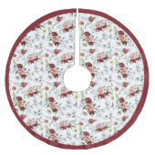 南素朴水カラーフローラ&コットンパターン ブラッシュドポリエステルツリースカート (正面)