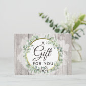 南素朴水色コットン証明書カード 招待状 (スタンド正面)