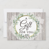 南素朴水色コットン証明書カード 招待状 (正面)