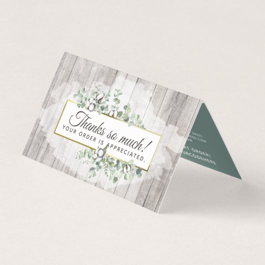 南素朴水色綿サンキューカード (正面)