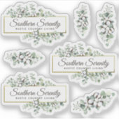 南素朴水色綿3ピースのロゴ シール (正面)