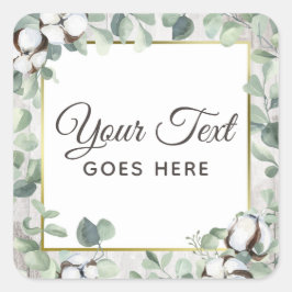 南素朴水色綿&植物学 スクエアシール