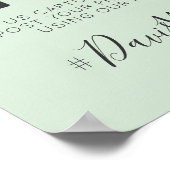 南素朴綿の結婚ハッシュタグ写真サイン ポスター (角)