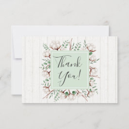 南素朴綿の花の木に感謝 サンキューカード