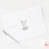 南素朴綿の花の緑ありがとう ラウンドシール (封筒)