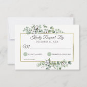 南素朴綿ボルボタニッ結婚クス 出欠カード (正面)