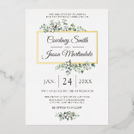 南素朴綿ボルボタニッ結婚クス 箔招待状