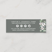 南素朴綿・植物系ソーシャルメディア スキニー名刺 (裏面)