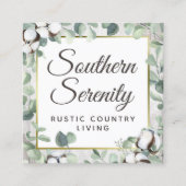 南素朴綿・植物系ソーシャルメディア スクエア名刺 (正面)