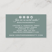 南素朴綿・植物系ソーシャルメディア 名刺 (裏面)