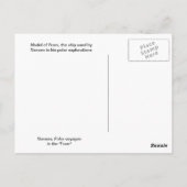 南線が使用する船「フラム」の模型 ポストカード (裏面)