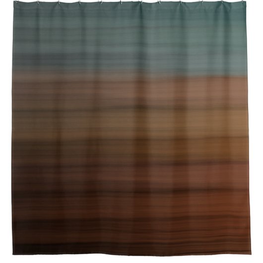 南色彩の鮮やか南砂漠木フェイク材 シャワーカーテン (正面)