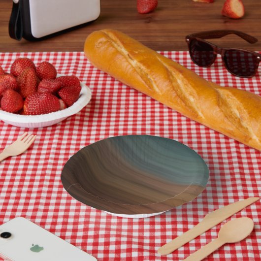 南色彩の鮮やか南砂漠木フェイク材 ペーパーボウル (ピクニック)