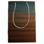 南色彩の鮮やか南砂漠木フェイク材 ミディアムペーパーバッグ (正面)