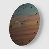 南色彩の鮮やか南砂漠木フェイク材 ラージ壁時計 (傾斜)