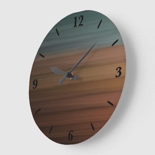 南色彩の鮮やか南砂漠木フェイク材 ラージ壁時計 (傾斜)
