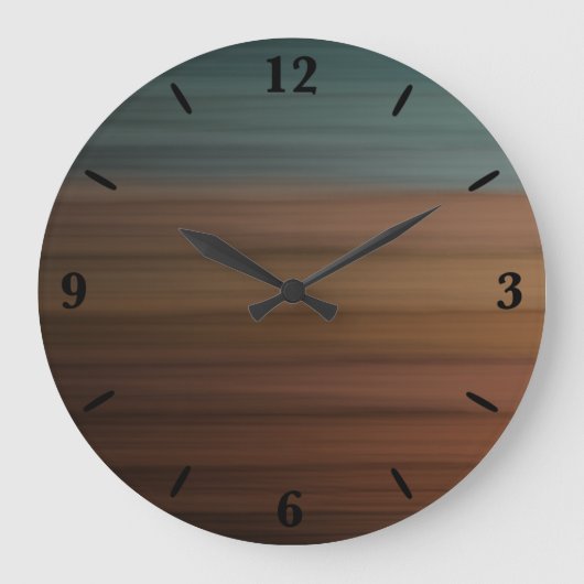南色彩の鮮やか南砂漠木フェイク材 ラージ壁時計 (正面)