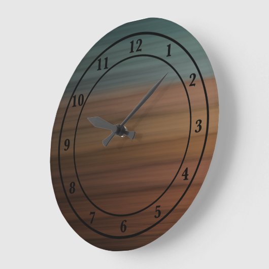 南色彩の鮮やか南砂漠木フェイク材 ラージ壁時計 (傾斜)