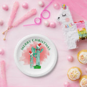 南西おもしろいサボスサングラスクリスマス ペーパープレート (パーティー)