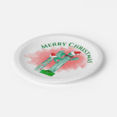 南西おもしろいサボスサングラスクリスマス ペーパープレート (アングル)