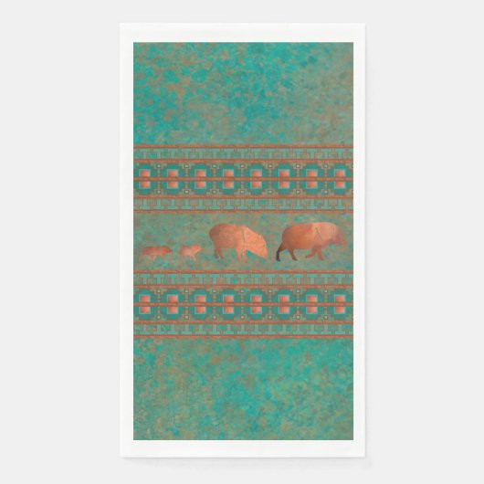 南西おもしろいジャベリーナファミリーコッパーティール（緑がかった色） (正面)