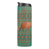 南西おもしろいジャベリーナファミリーコッパーティール（緑がかった色） タンブラー (回転右)