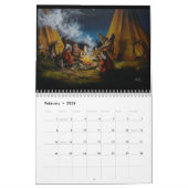 南西および先住民のアメリカインディアンのアートカレンダー カレンダー (2月 2026)