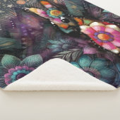 南西お洒落コヨーテ動物フローラ太陽ムーン シェルパブランケット (3/4)