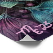 南西お洒落コヨーテ動物フローラ太陽ムーン ポスター (角)