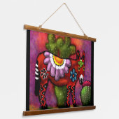 南西お洒落ドンキー&バードレッドグリーン 吊り下げ型タペストリー (傾斜あり)