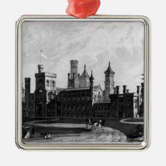 南西からのスミソニアン研究所 メタルオーナメント (正面)