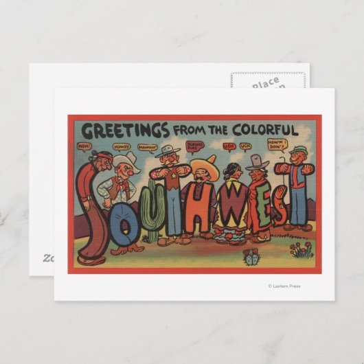 南西からの挨拶カラフル ポストカード (正面/裏面)