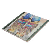 南西かわいらしブーツ女性のカーボーイ壁タイル五徳 タイル (側面)