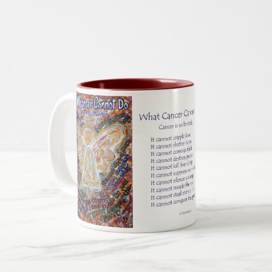 南西にガンがエンジェルマグカップやカップを行うことができないもの ツートーンマグカップ (正面左)