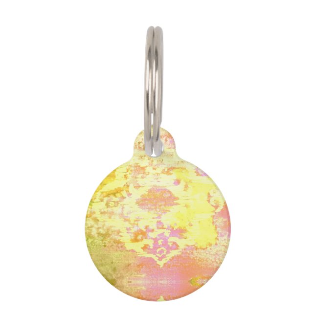 南西に陽気なBohoボヘミアのアクリルの流動Pou ペット　ネームタグ (正面)