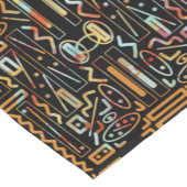 南西のスクラッチアートパターン ショートテーブルランナー (コーナー)