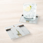 南西のホワイトエントリ ガラスコースター (アングル)