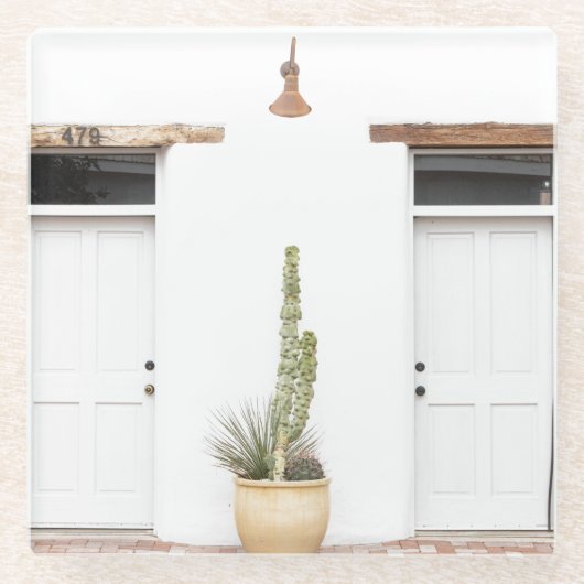 南西のホワイトエントリ ガラスコースター (正面)