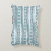 南西の冬の雪と松の木の青 アクセントクッション (裏面(縦))