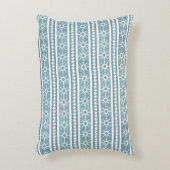 南西の冬の雪と松の木の青 アクセントクッション (正面(垂直))