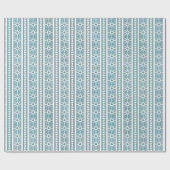 南西の冬の雪と松の木の青 ラッピングペーパー (フラット)